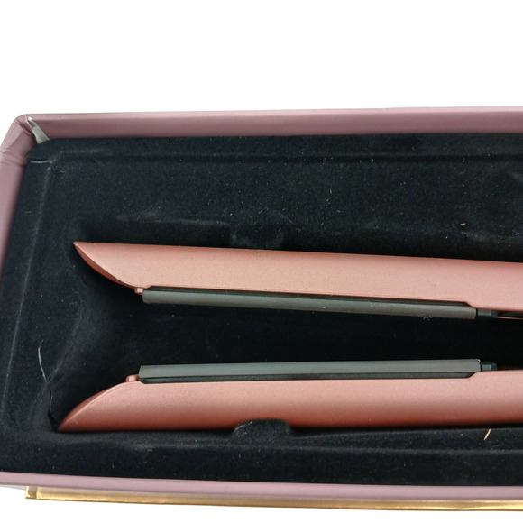 Soleil Solid Ceramic Flat Iron Magnetized Plates Hair Straighter - Rose Gold - Picture 2 of 15